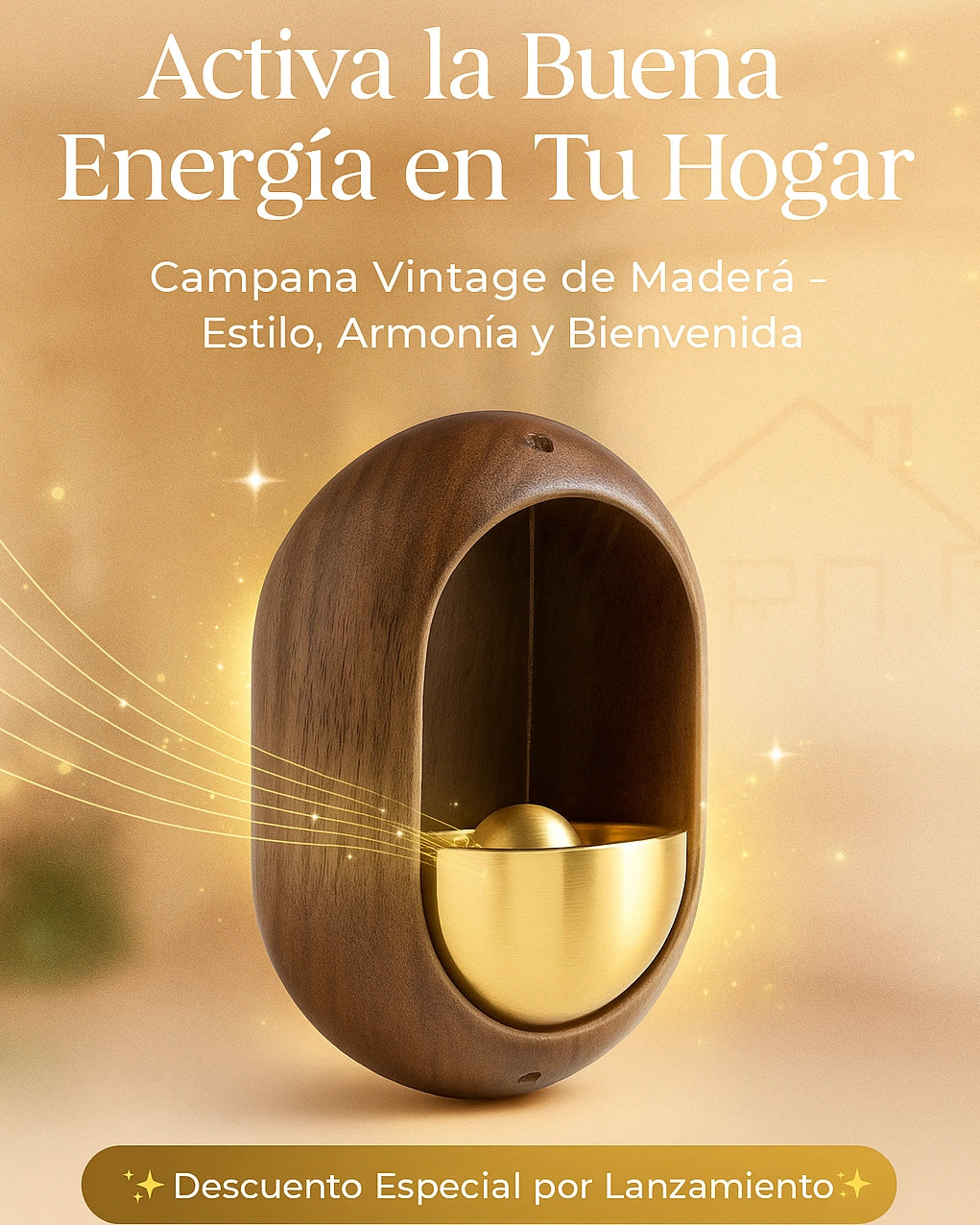Campana Vintage de Entrada Harmony —la pieza que armoniza tu hogar con un solo sonido