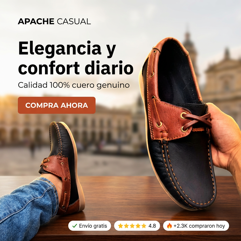 Apache Casual - 100% Cuero Genuino