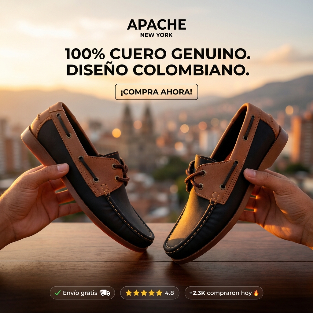 Apache New York - 100% Cuero Genuino