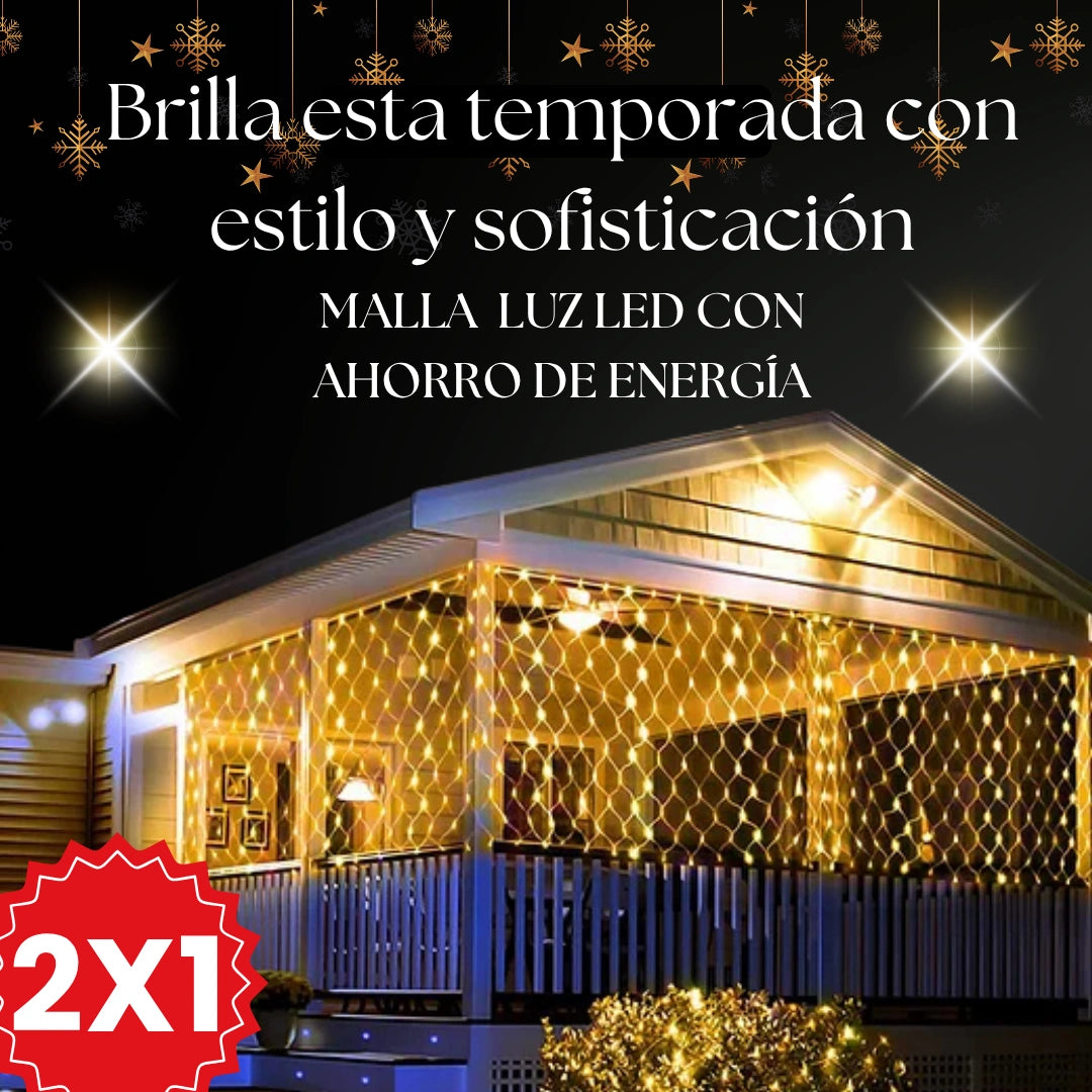 Luces Premium  Malla LED X100 bombillos - LLEVA 2 al precio de 1 - Tu decoración merece este toque de encanto