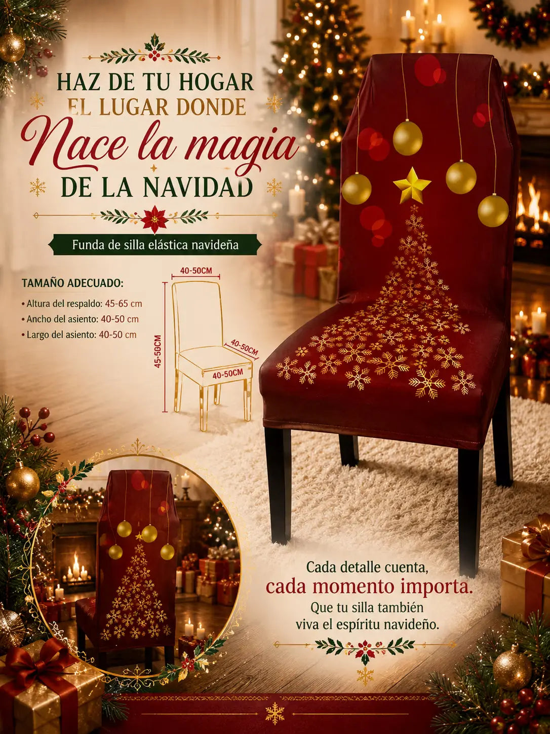 FUNDAS PARA TUS SILLAS- ¡Esta Navidad, transforma tus sillas y llena tu hogar de magia!
