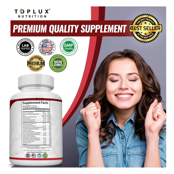 Blood Sugar Complex Original™ 60 capsulas 940 Mg -Apoya niveles equilibrados de azúcar con fórmula natural certificada.