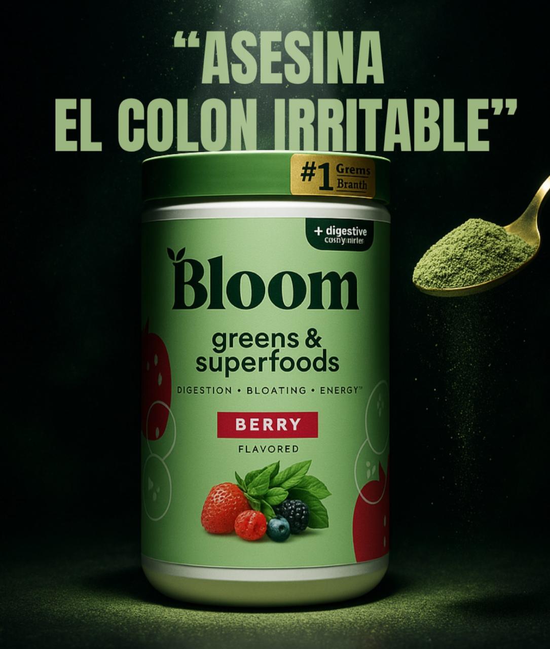 Bloom Nutrition Greens – Empieza tu día con energía y una digestión ligera.