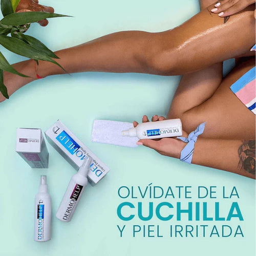 DERMOHELP – Depila en solo 1 minuto sin dolor. Fórmula con extractos naturales+🎁Crema hidratante Gratis